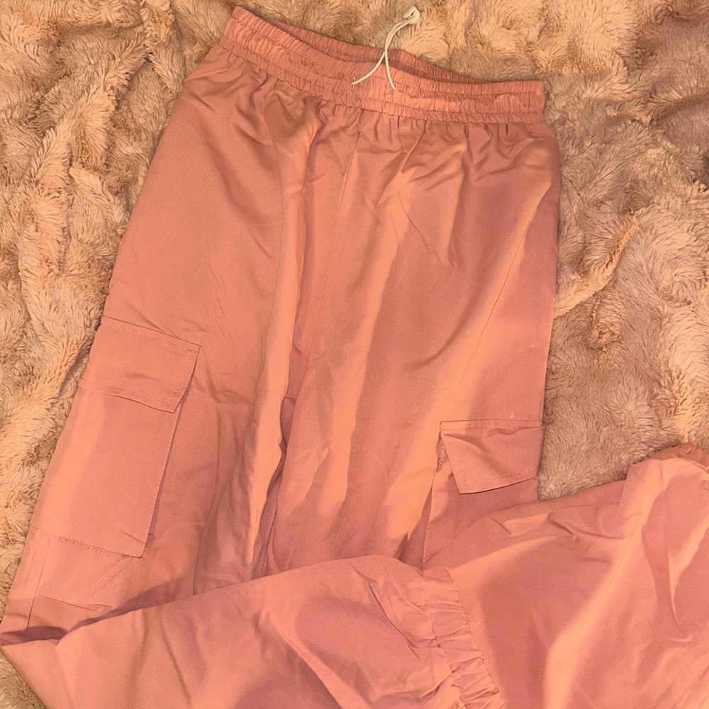 Peach Cargo Pants